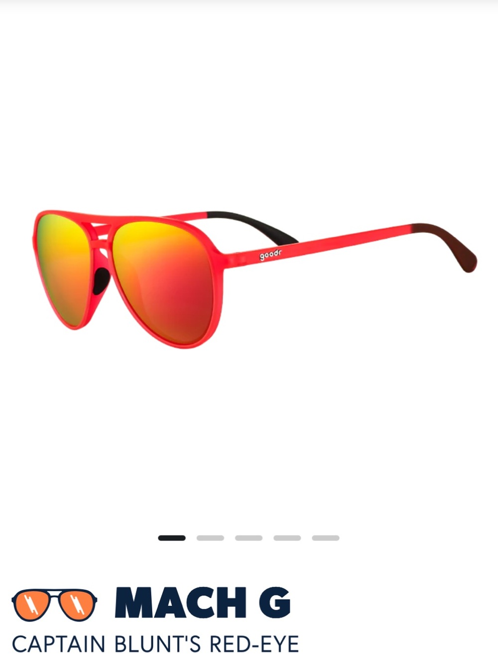 Goodr Mach G 'Captain Blunt's Red-Eye' Sunglasses